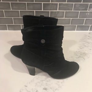 BCBG Suede Ankle Booties